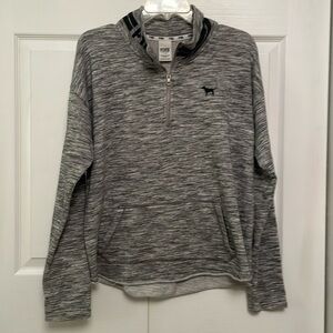 PINK Victoria’s Secret Quarter Zip Sweatshirt Top with Kangaroo Pockets